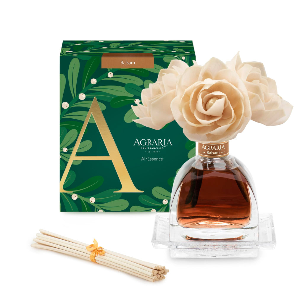 Balsam Holiday AirEssence Diffuser 7.4oz – Luxury Flower & Reed Diffuser by Agraria