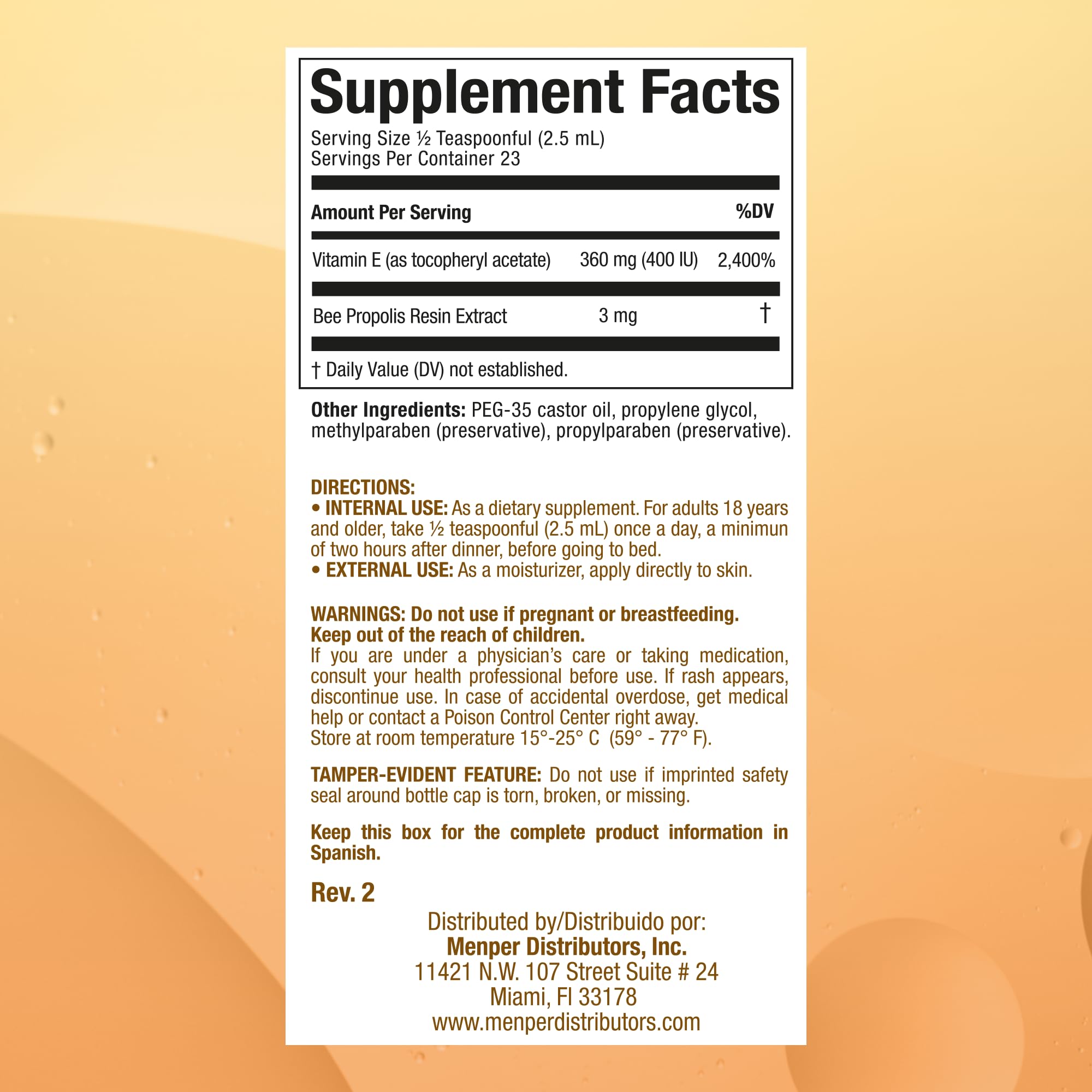 Balsamo Tchakowski – Immune Support Supplement with Bee Propolis & Vitamin E, 2 Fl Oz