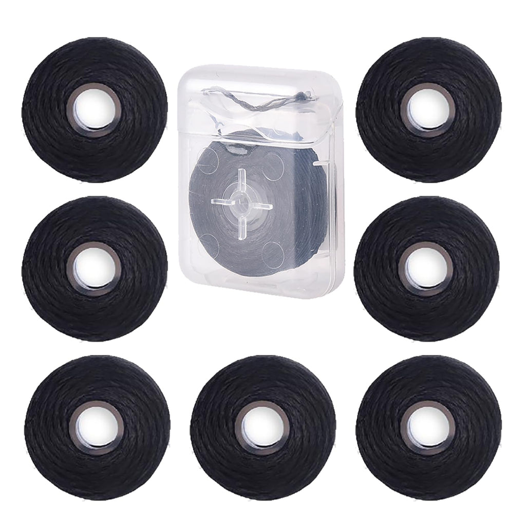 Bamboo Charcoal Dental Floss 8-Pack – Mint, 50M, Built-in Spool (Black)