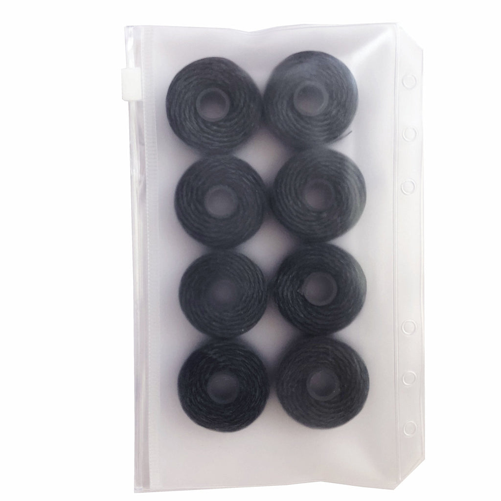 Bamboo Charcoal Dental Floss 8-Pack – Mint, 50M, Built-in Spool (Black)
