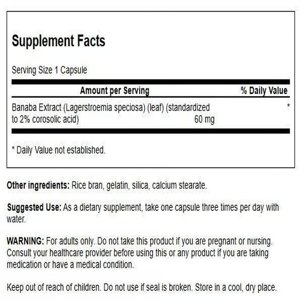 Swanson Banaba Extract – High Potency 60mg, 90 Capsules