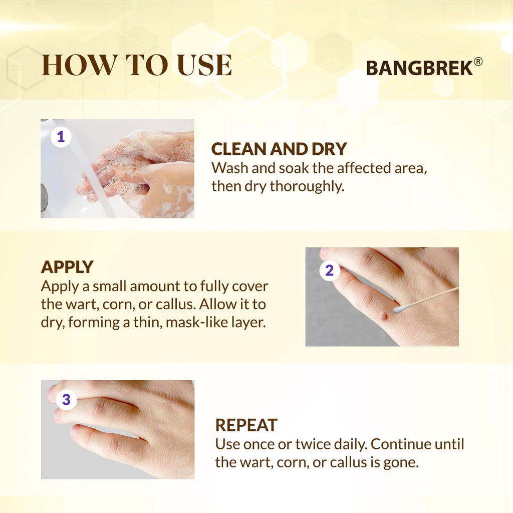 Bangbrek Bee Venom Wart Remover — 17% Salicylic Acid Fast-Acting Wart & Callus Remover (1 fl oz)