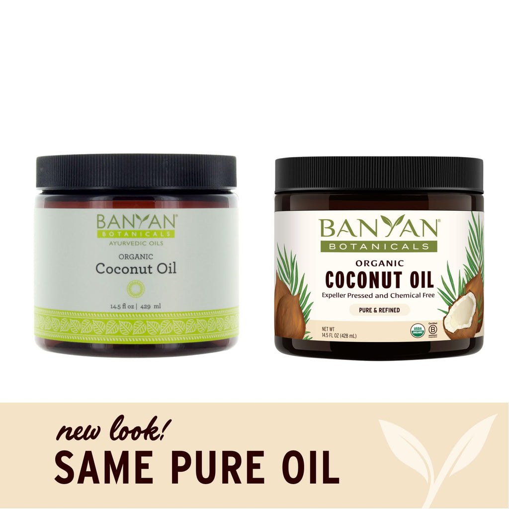 Banyan Botanicals Coconut Oil – Expeller Pressed Organic Coconut Oil for Skin, Hair & Massage – 14.5 oz