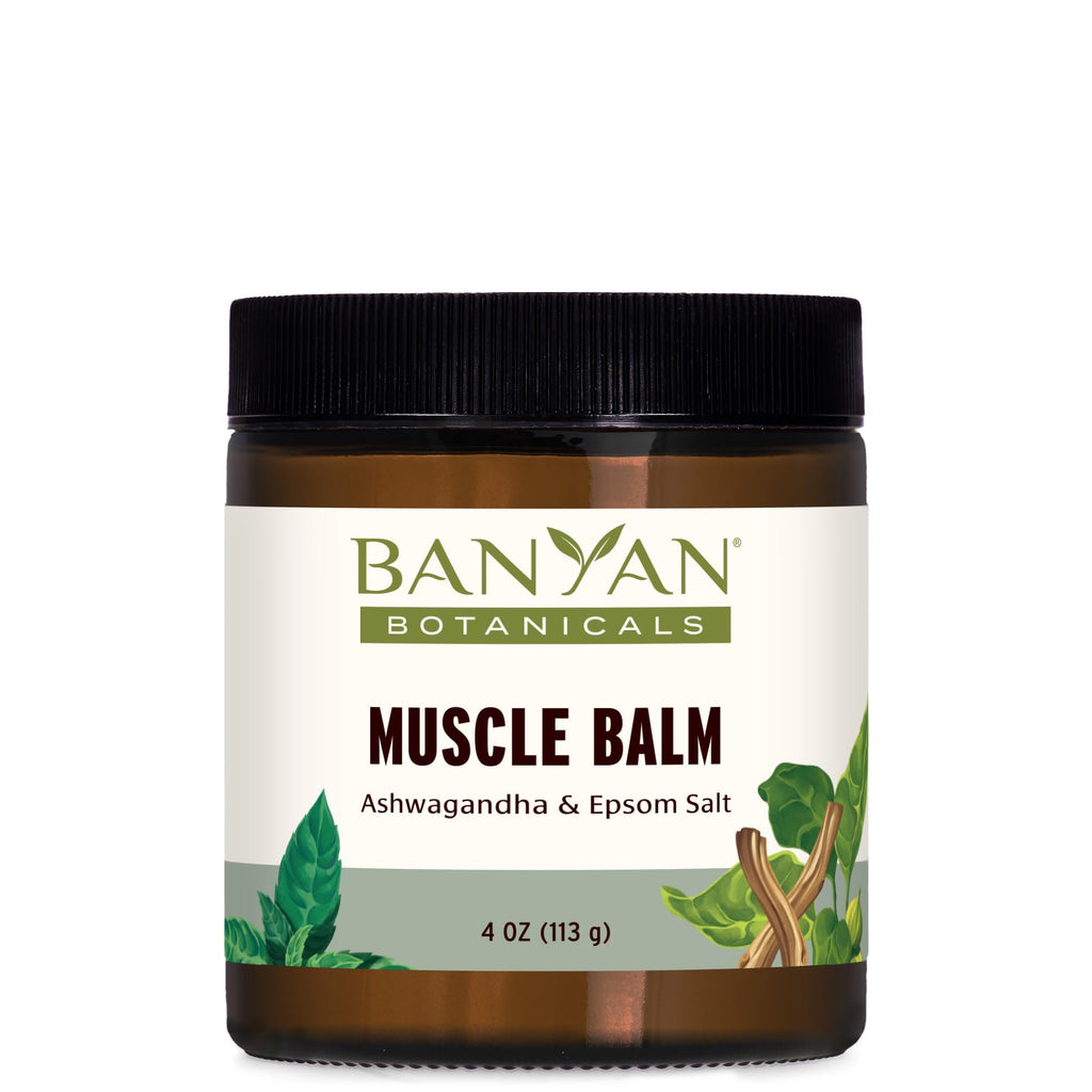 Banyan Botanicals Muscle Balm – Organic Ashwagandha & Epsom Salt 4oz