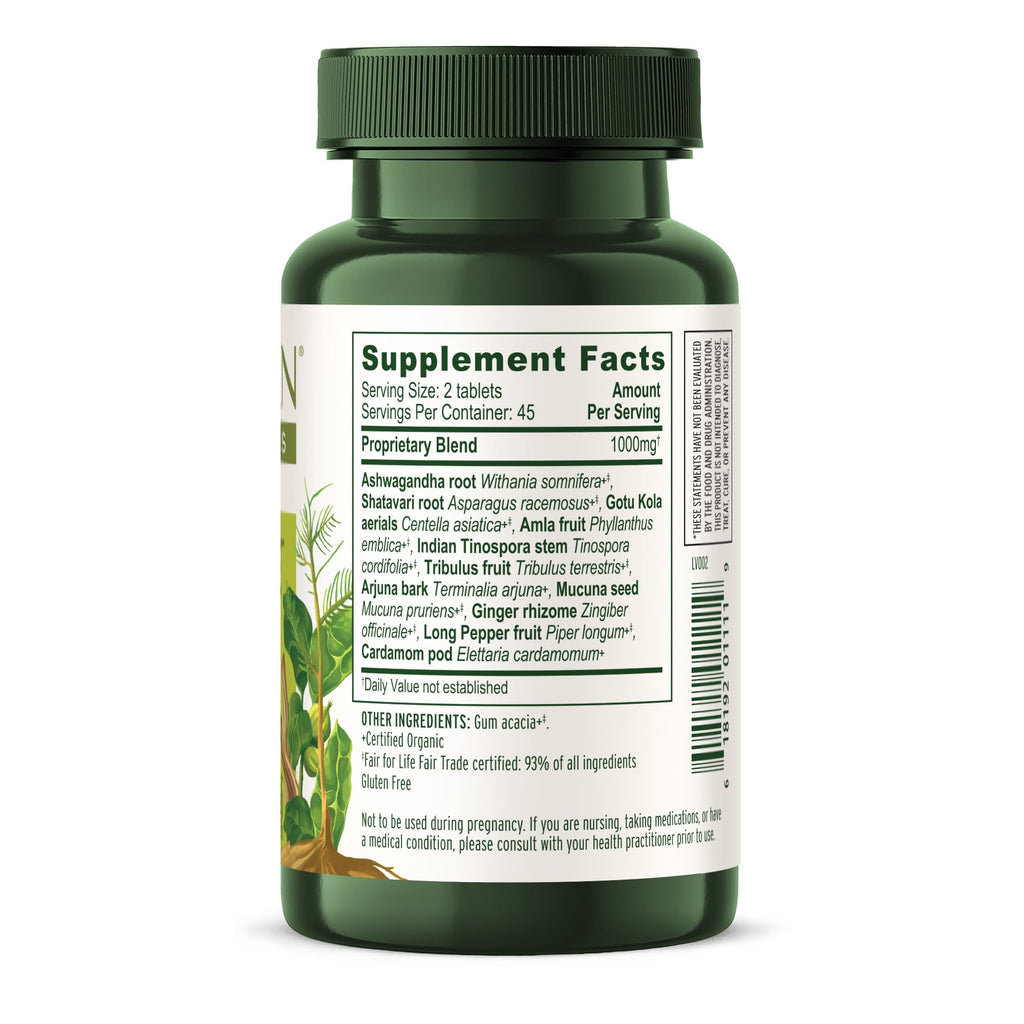 Banyan Botanicals Stress Ease – Organic Ashwagandha Adaptogen, 90 Tablets – Vegan, Non-GMO