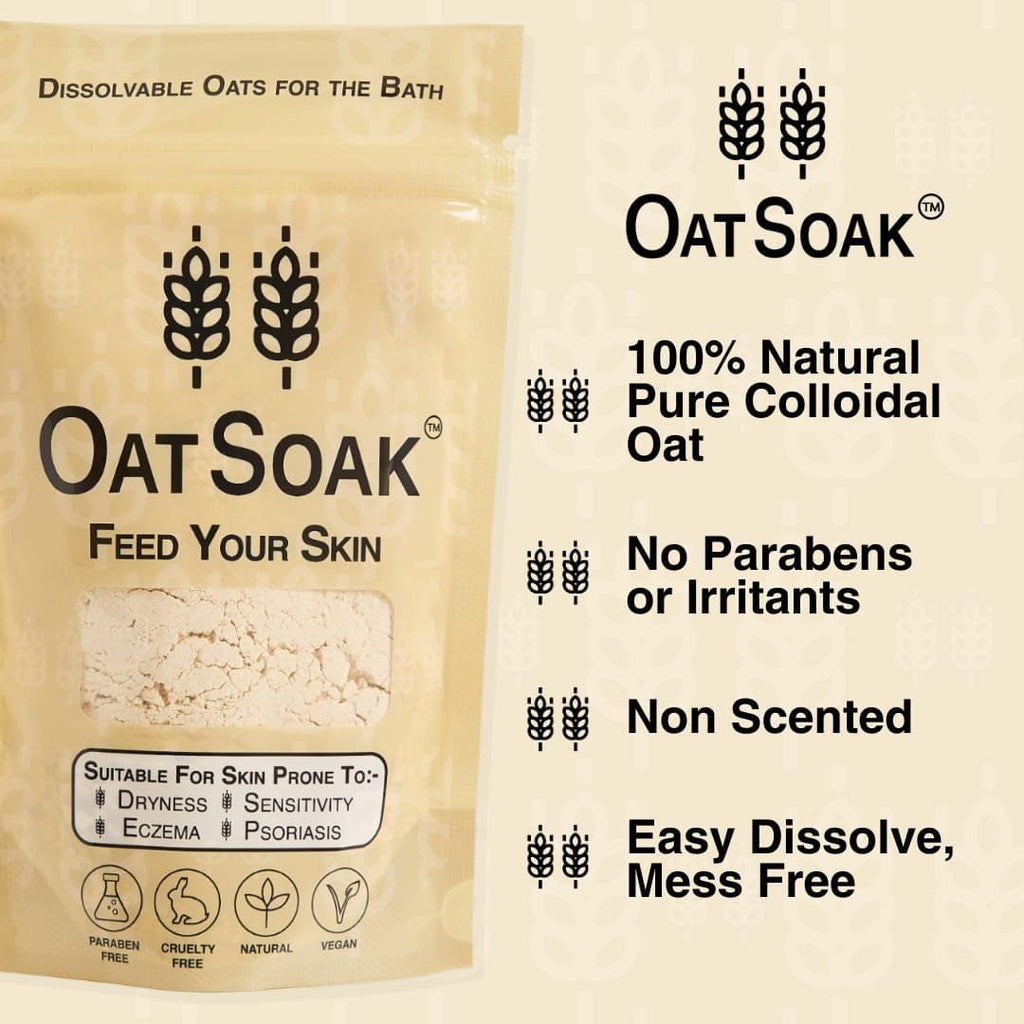Bare Boutique OatSoak Colloidal Oatmeal Bath Additive – Fragrance Free, 100% Scottish Oats