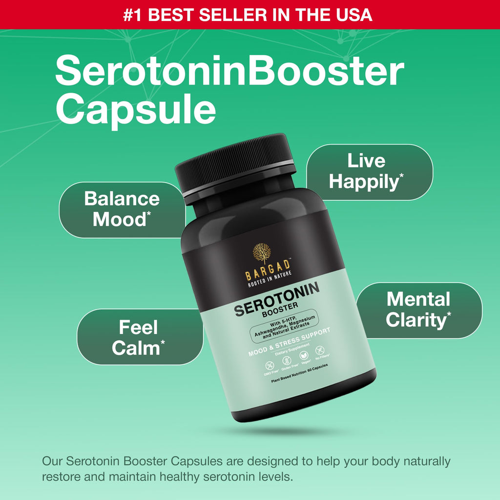 Bargad Serotonin Support Supplement – Mood & Calm (60 Capsules)
