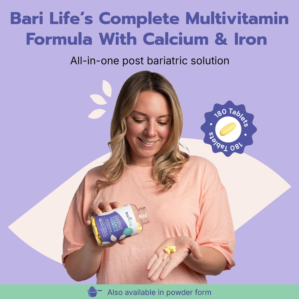 Bari Life Complete Bariatric Multivitamin - Non-Chewable Tablet with Calcium Citrate & Iron (180 Tablets)