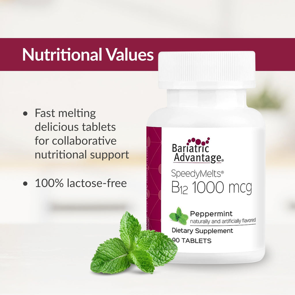 Bariatric Advantage B-12 Speedy Melts: 1000 mcg B12 + 200 mcg Folate
