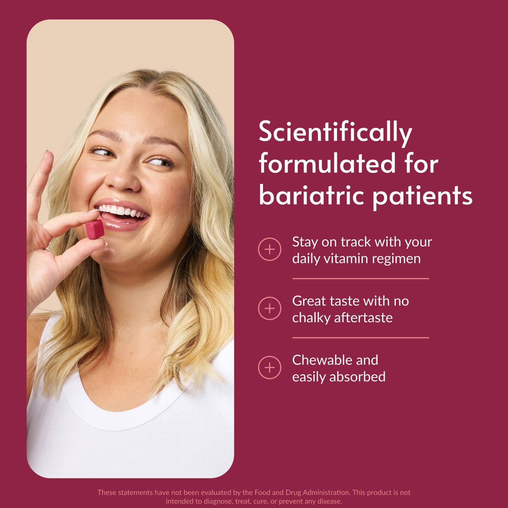 Bariatric Advantage Multi Chewy Bite – Soft Chew Multivitamin for Bariatric Surgery Patients | 60 Count
