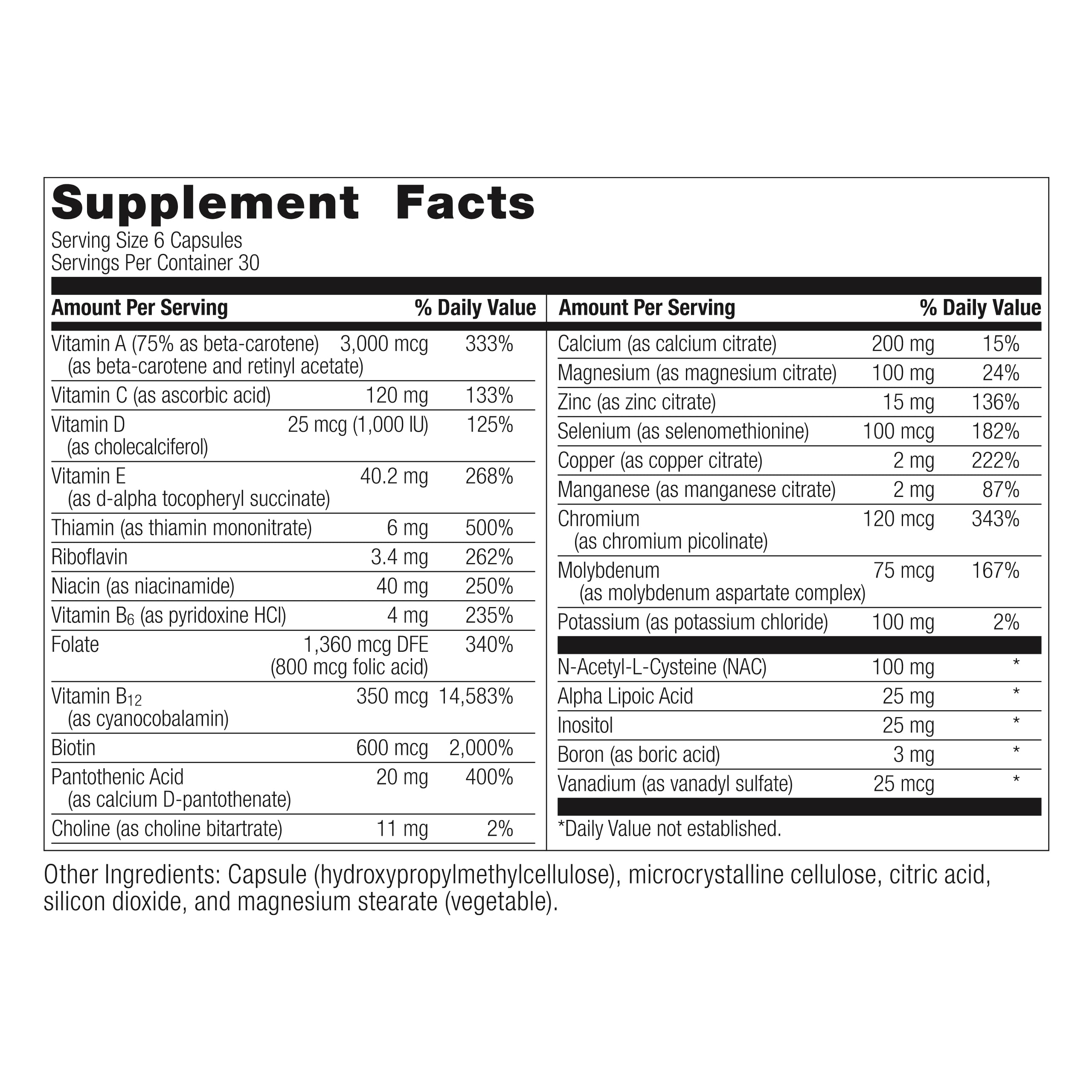 Bariatric Advantage Multi Formula without Iron – High Potency Bariatric Multivitamin (180 Capsules)