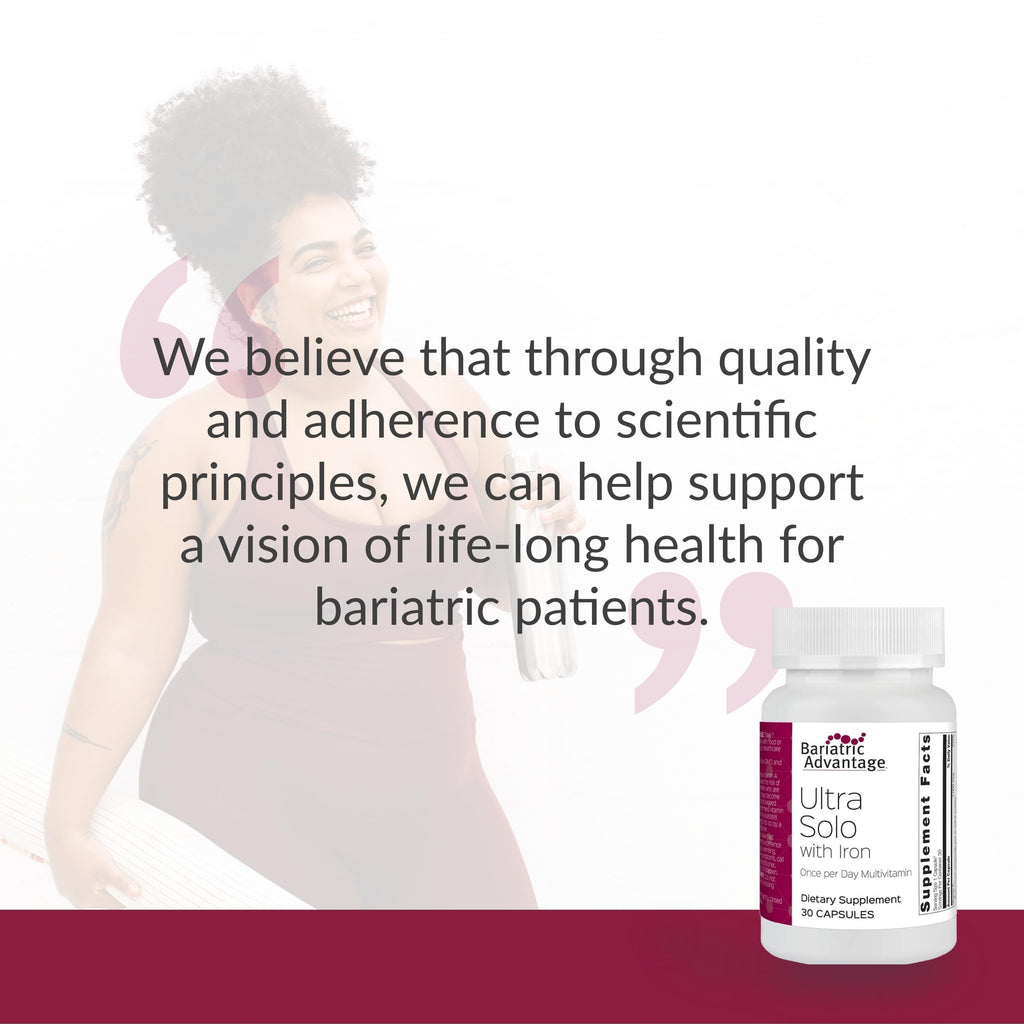 Bariatric Advantage Ultra Solo with Iron – Once-Per-Day Multivitamin for Bariatric Patients (30 Count) – Gluten-Free