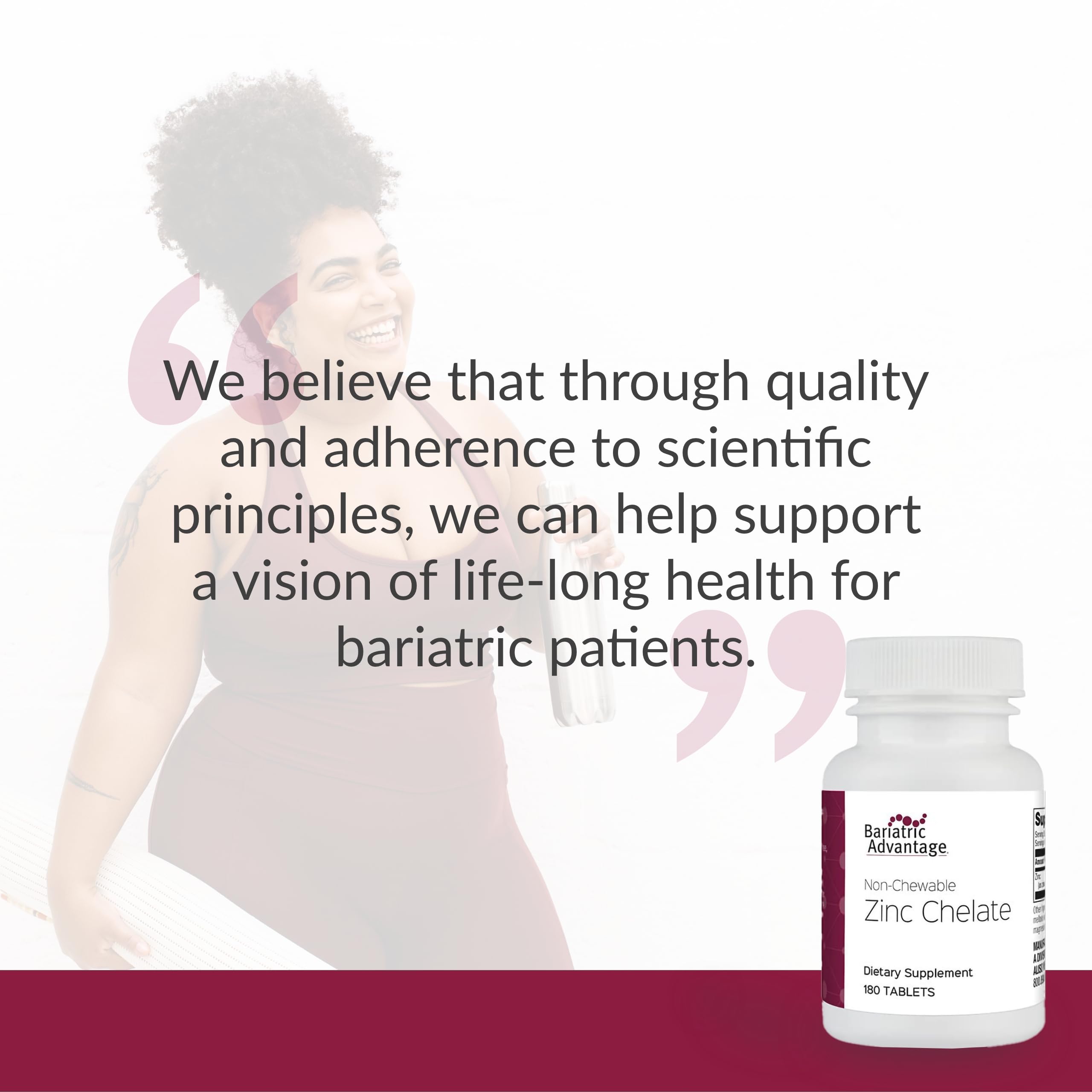 Bariatric Advantage Zinc Chelate 20 mg – Non-Chewable Tablets (180)