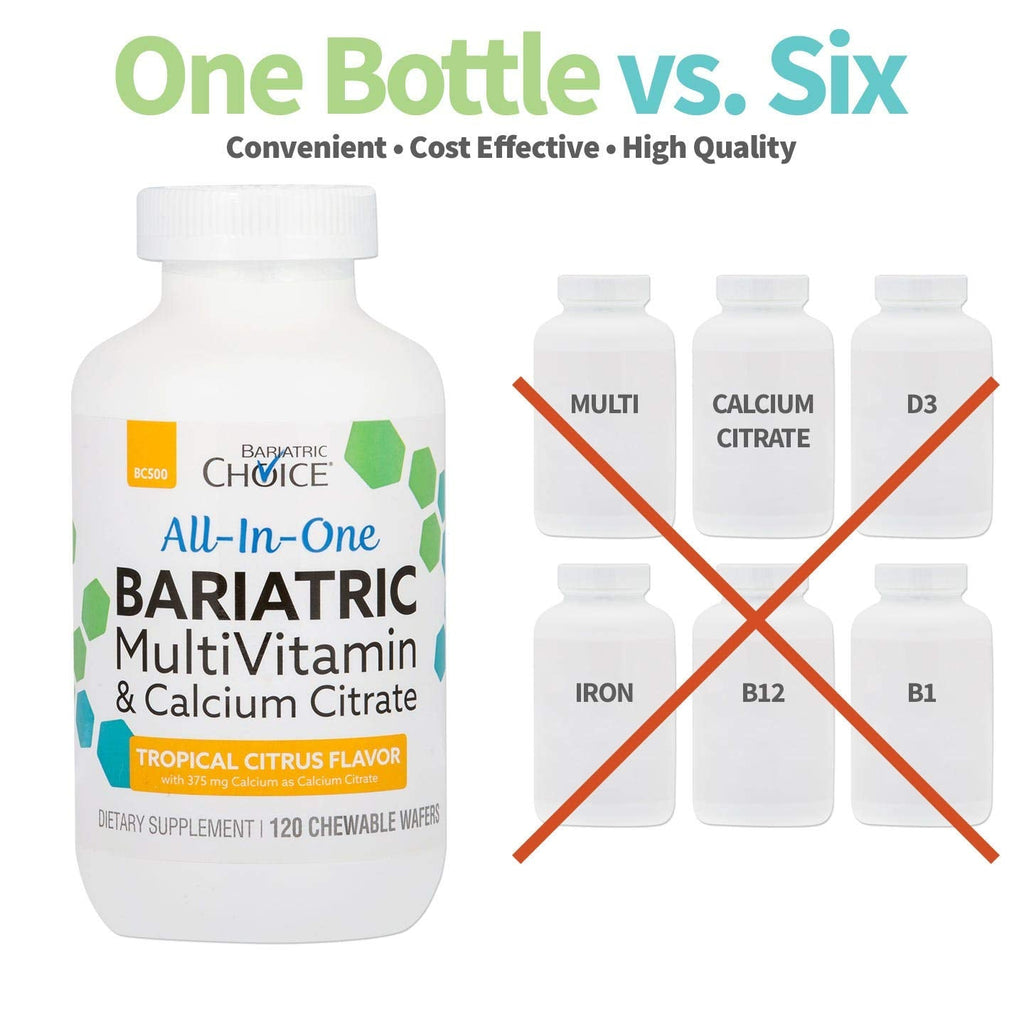 Bariatric Choice All-in-One Chewable Bariatric Multivitamin with Iron & Calcium Citrate Tropical Citrus 120ct