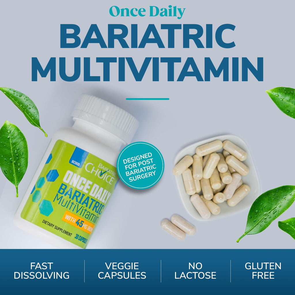Bariatric Choice Once-Daily Multivitamin with 45 mg Iron | 90 Count | Bariatric Surgery Vitamins