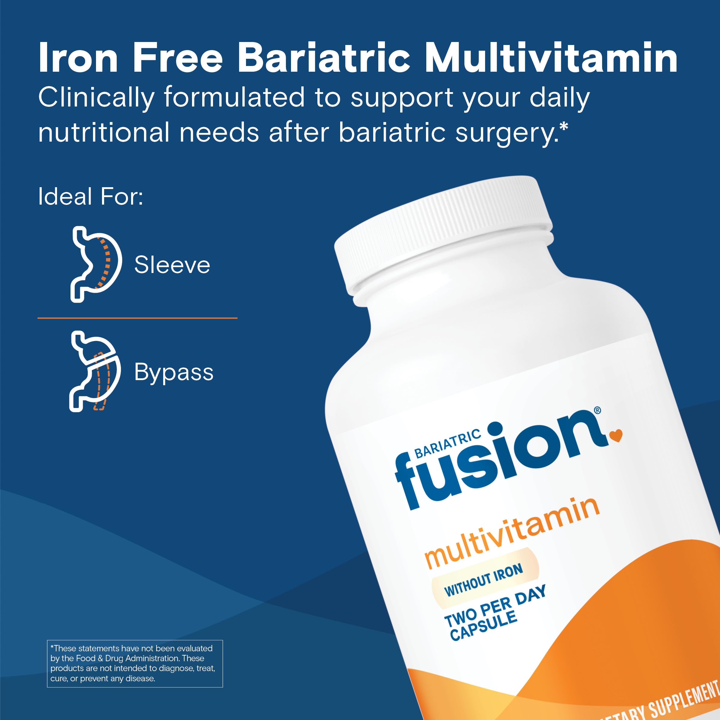 Bariatric Fusion Iron-Free Bariatric Multivitamin for Post-Op Patients | 1 Year Supply