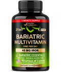 Bariatric Multivitamin with 45 mg Iron – USA Made, 90 Capsules