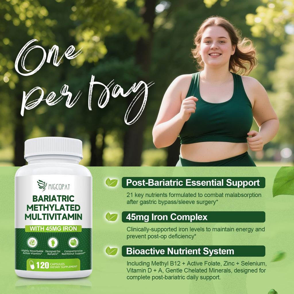 Bariatric Multivitamin with Iron 45mg – Post-Surgery Vitamins (120 Caps)