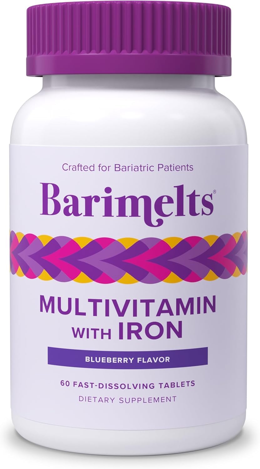 BariMelts Bariatric Multivitamin with Iron - 60 Fast-Dissolving Tablets | Sugar-Free Post-Op Vitamin