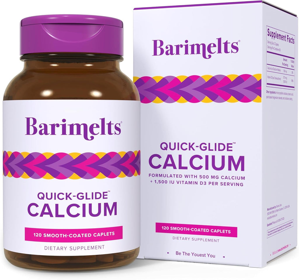 Barimelts Quick-Glide Calcium – Easy-to-Swallow Bariatric Calcium with Vitamin D3