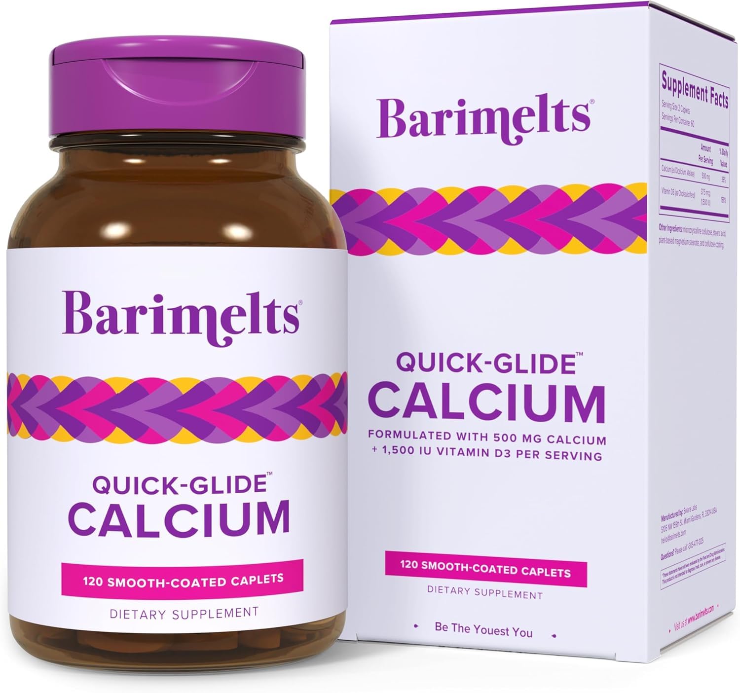 Barimelts Quick-Glide Calcium – Easy-to-Swallow Bariatric Calcium with Vitamin D3