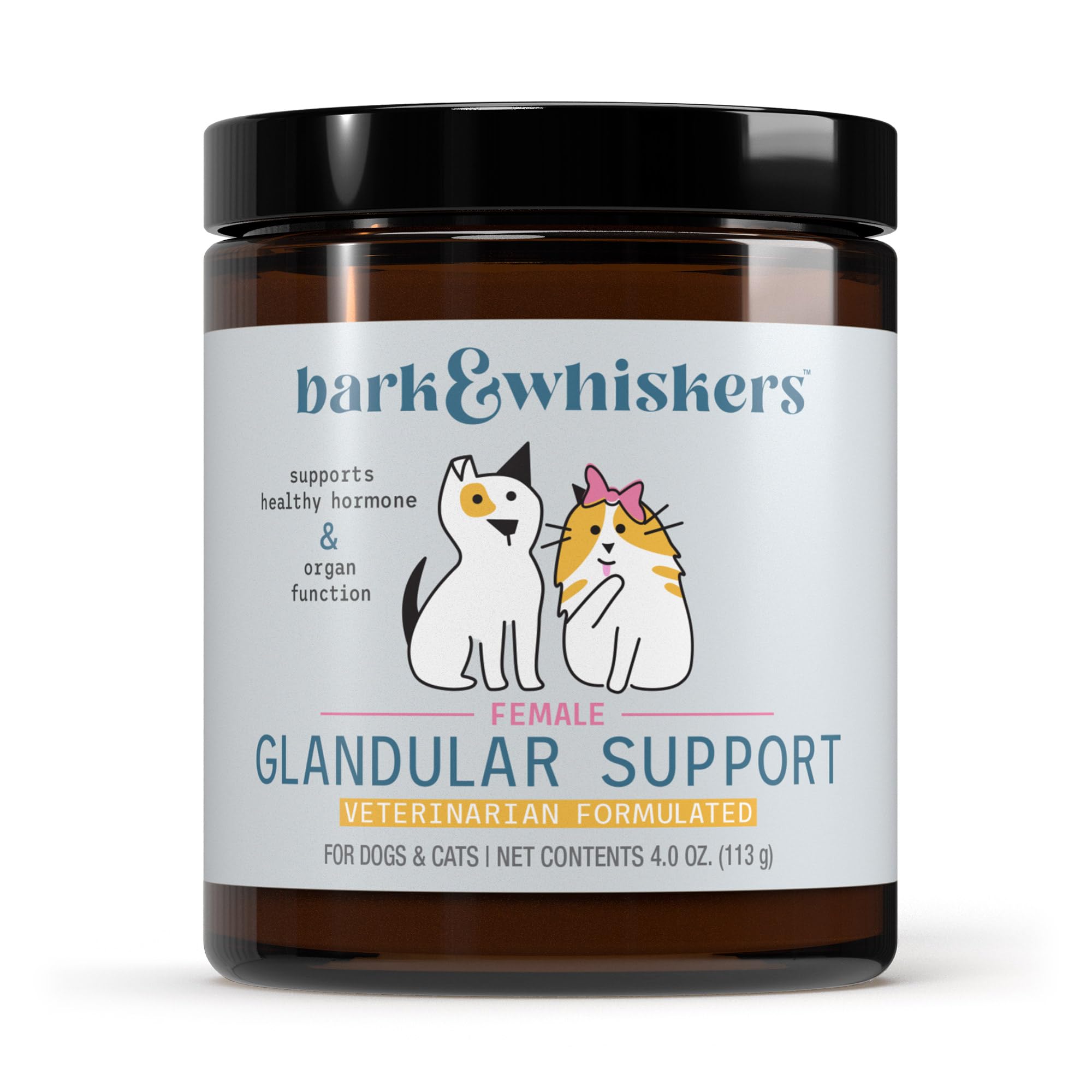 Bark & Whiskers Female Glandular Support — 4 oz (113 g), 75 Scoops, Vet-Formulated