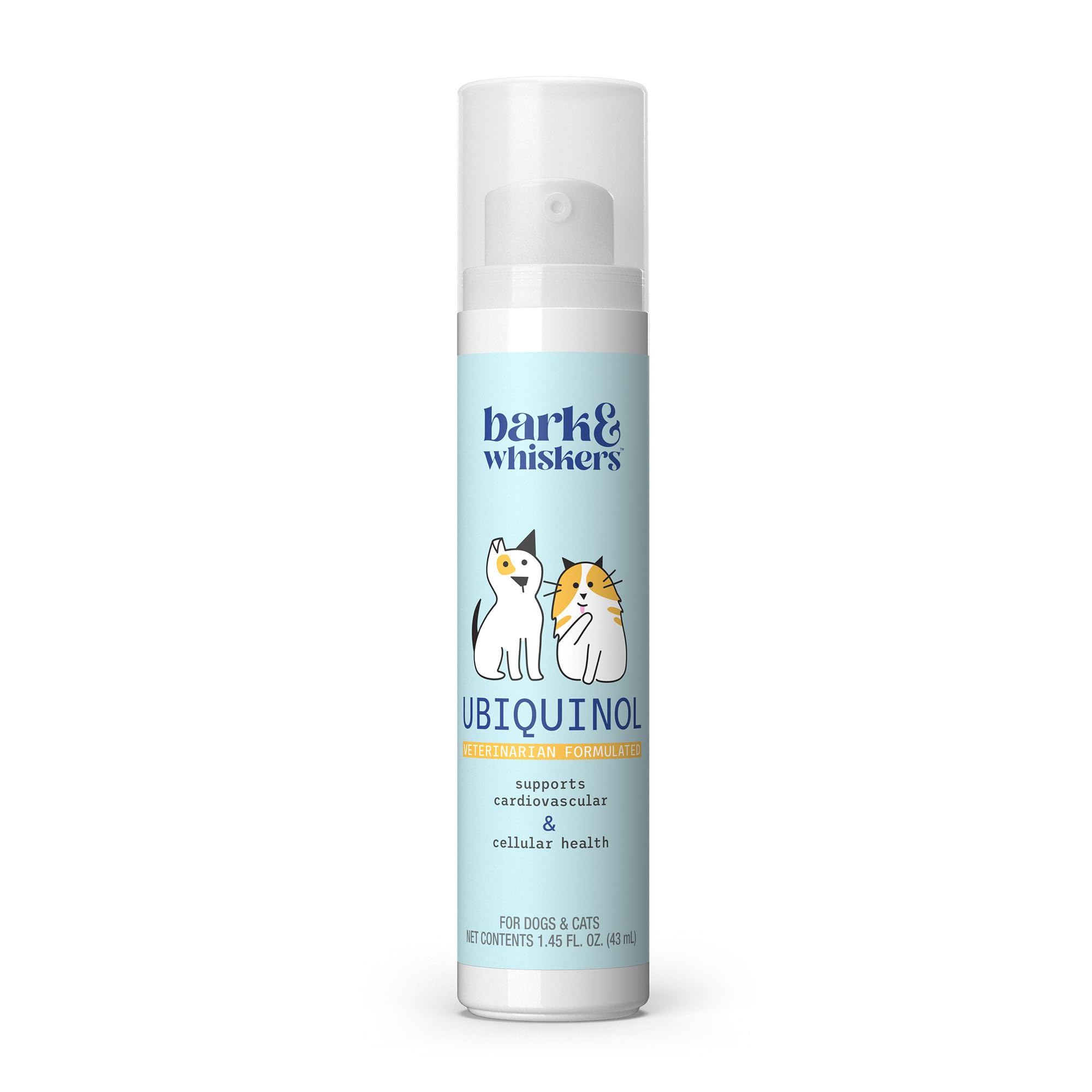 Bark & Whiskers Ubiquinol Liquid Pump for Dogs & Cats, 1.45 Fl Oz (43 mL) – Vet Formulated, Non-GMO, Dr. Mercola