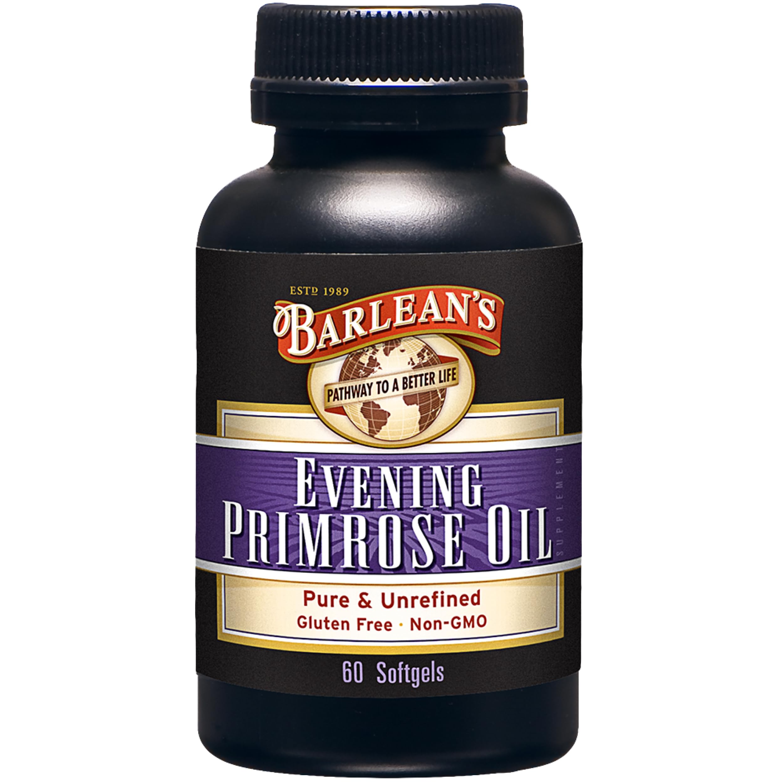 Barlean's Evening Primrose Oil Softgels with GLA - Non-GMO, Gluten-Free - 60 Softgels