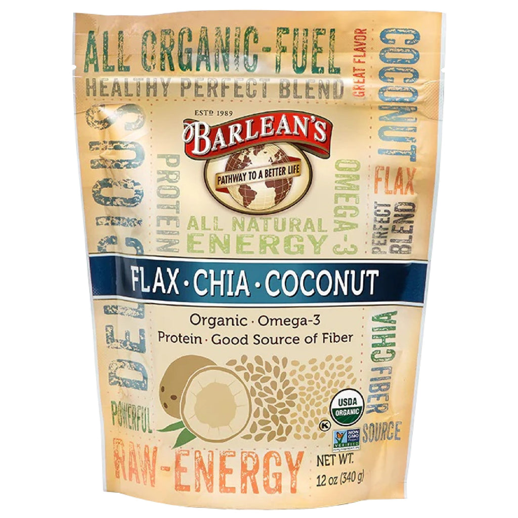 Barlean's Organic Flax Chia Coconut Seed Blend – 12 oz | 2,330 mg Omega-3 (ALA) & Fiber