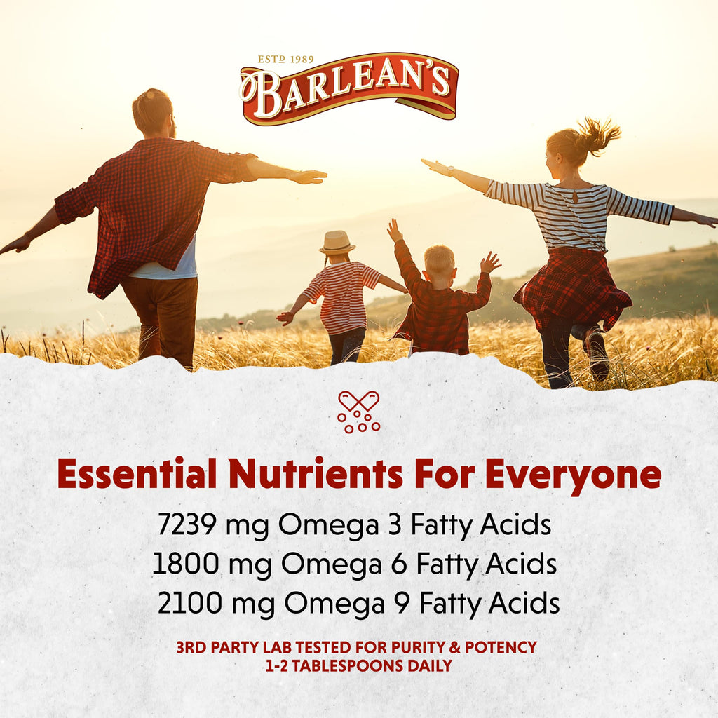 Barlean's Organic Lignan Flaxseed Oil – 12 oz, 7,230 mg ALA, Gluten Free