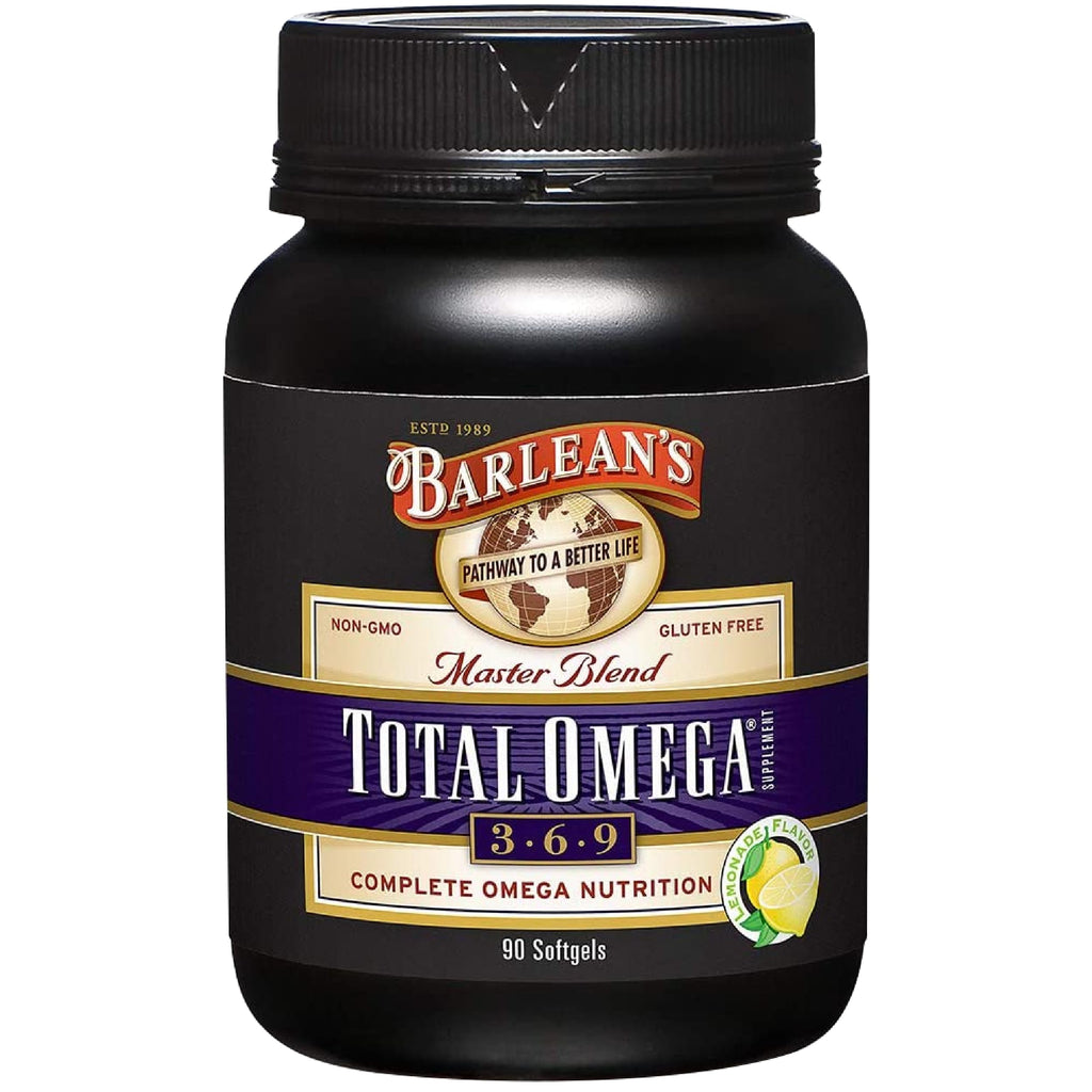 Barlean's Total Omega 3 6 9 Softgels – 90 Count | Heart Health & Joint Support