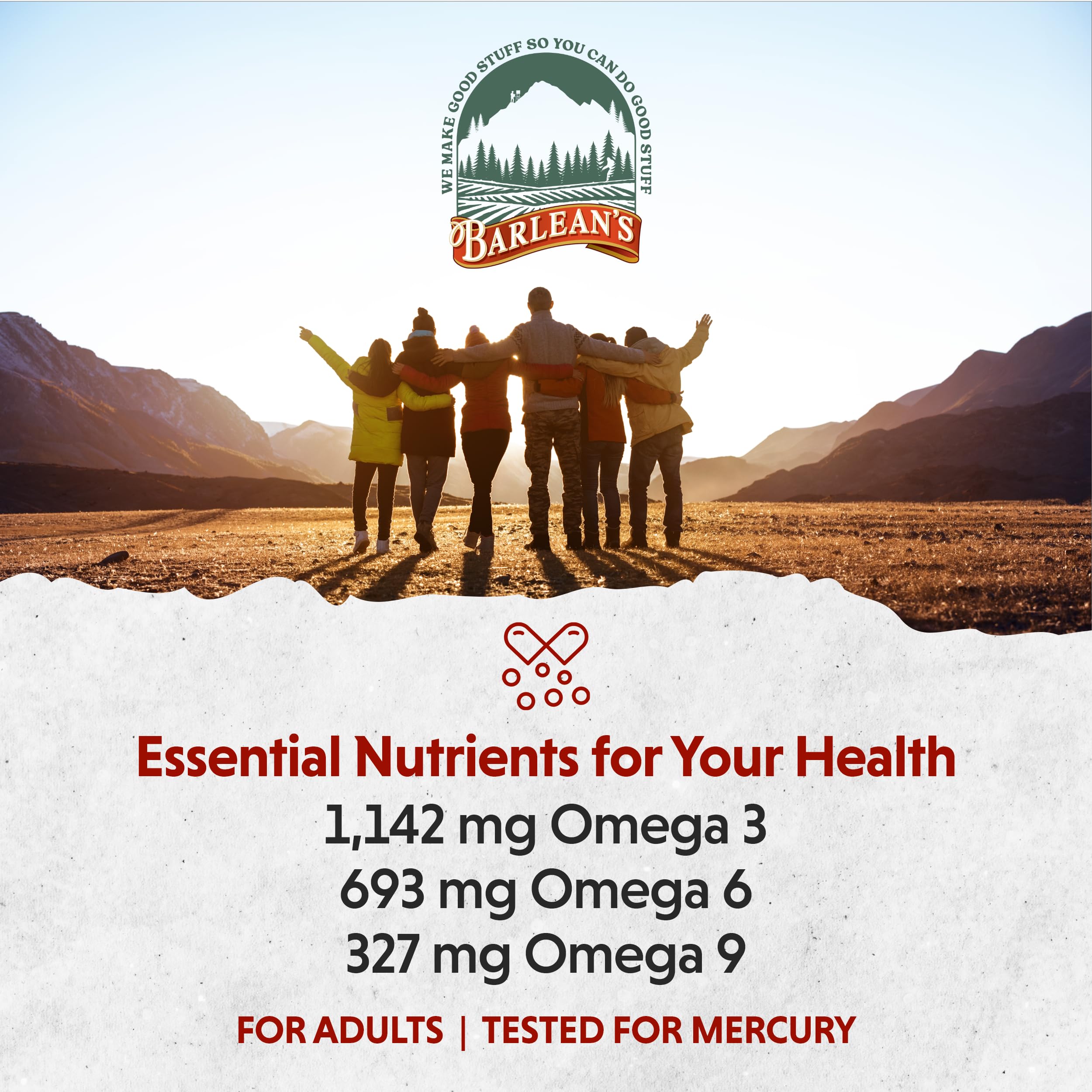 Barlean's Total Omega 3 6 9 Softgels – 90 Count | Heart Health & Joint Support