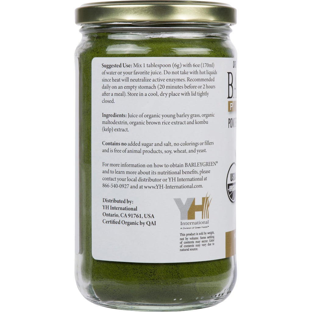 BARLEYGREEN Dr. Hagiwara's Original Premium with Kelp – Organic Barley Grass Juice Powder, 8.5 oz (240 g), 40 Servings