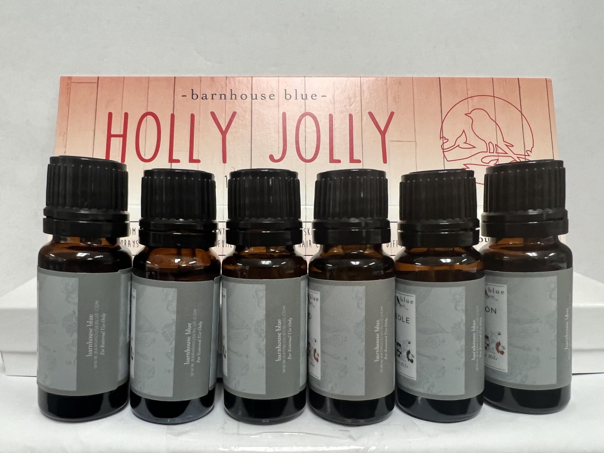 Barnhouse Blue Holly Jolly Set — 6 Premium Fragrance Oils (10ml) | Almond, Chocolate, Cinnamon, Musk, Pine Needle, Pumpkin