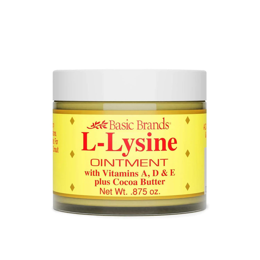 Basic Brands L-Lysine Lip Ointment with Camphor & Menthol — 0.875 oz | Basic Organics