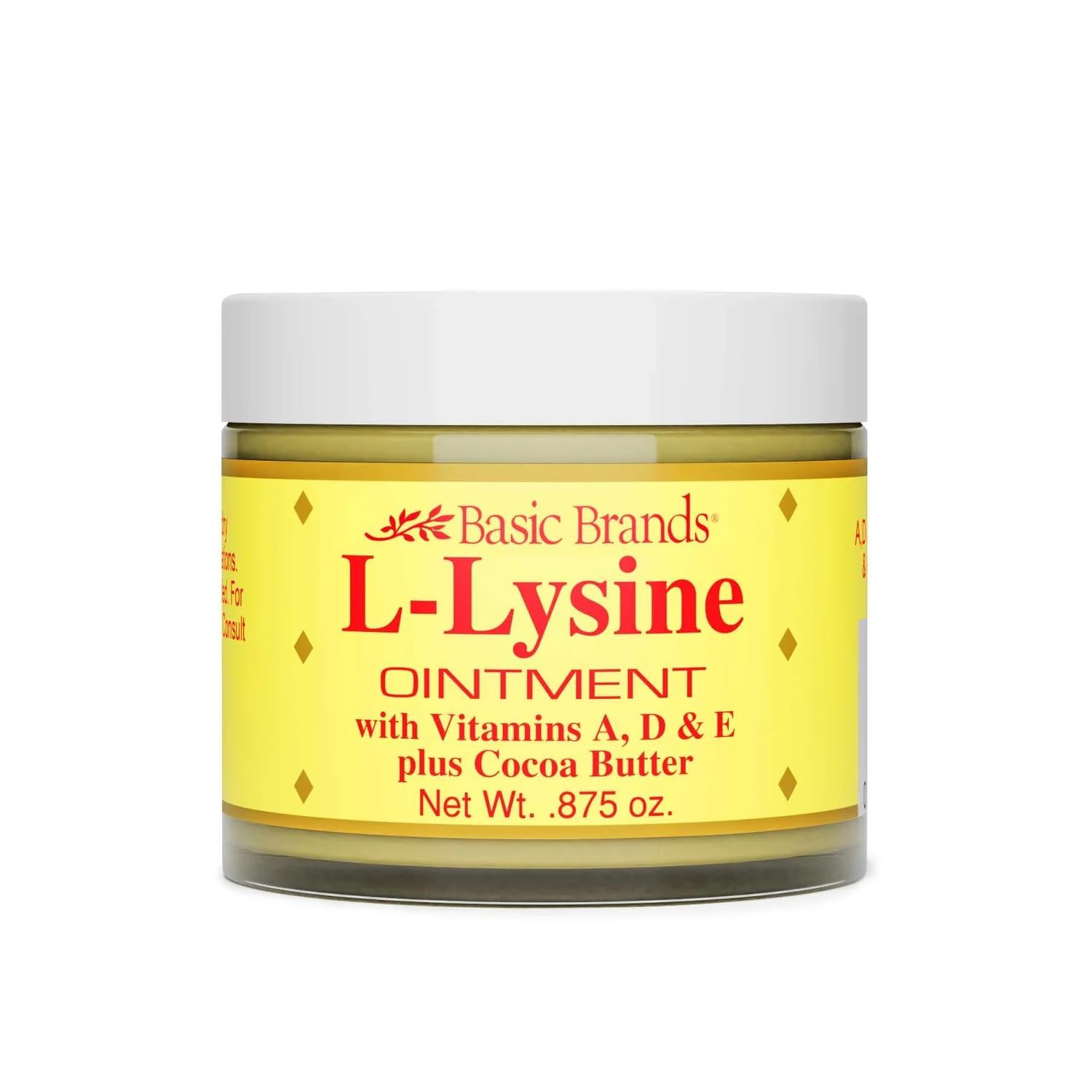 Basic Brands L-Lysine Lip Ointment with Camphor & Menthol — 0.875 oz | Basic Organics