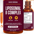 BASIC GREENS Liposomal B Vitamins Liquid – High Absorption, Vegan, Non-GMO, 2 fl oz