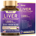 Baszy 28-in-1 Liver Cleanse & Repair – 1500mg Liver Support with Milk Thistle, 20+ Herbs | Made in USA | 60 Capsules