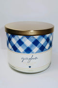 Bath & Body Works NEW Gingham 3-Wick Candle – 14.5 oz | 25-45 Hour Burn Time