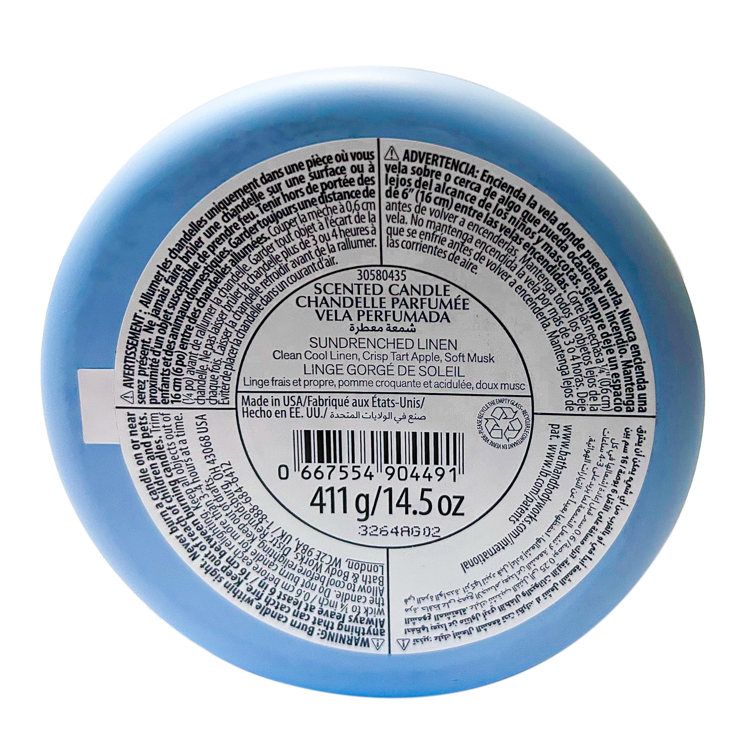 Bath & Body Works White Barn 3-Wick Candle with Essential Oils - 14.5 oz - New Core Scents (Sundrenched Linen)