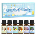 Bath Fragrance Oils Set by ARVIDSSON – Vanilla & Coconut, Lavender Bliss, Sparkling Grapefruit, Citrus Verbena, Amber Oud | Natural Spa Essential Oils for Diffuser, Soap & Candle Making