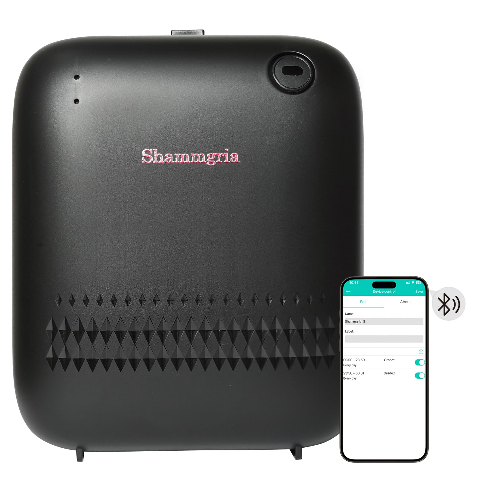 Battery-Powered Waterless Essential Oil Diffuser – 150mL, Bluetooth App Control, Covers Up to 2000 sq ft