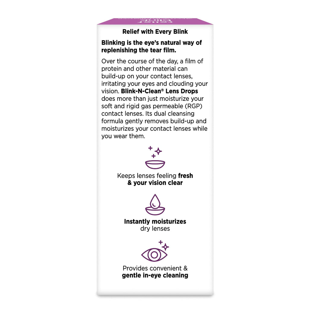 Bausch + Lomb Blink N Clean Dry Contacts Lens Drops – 0.5 fl oz