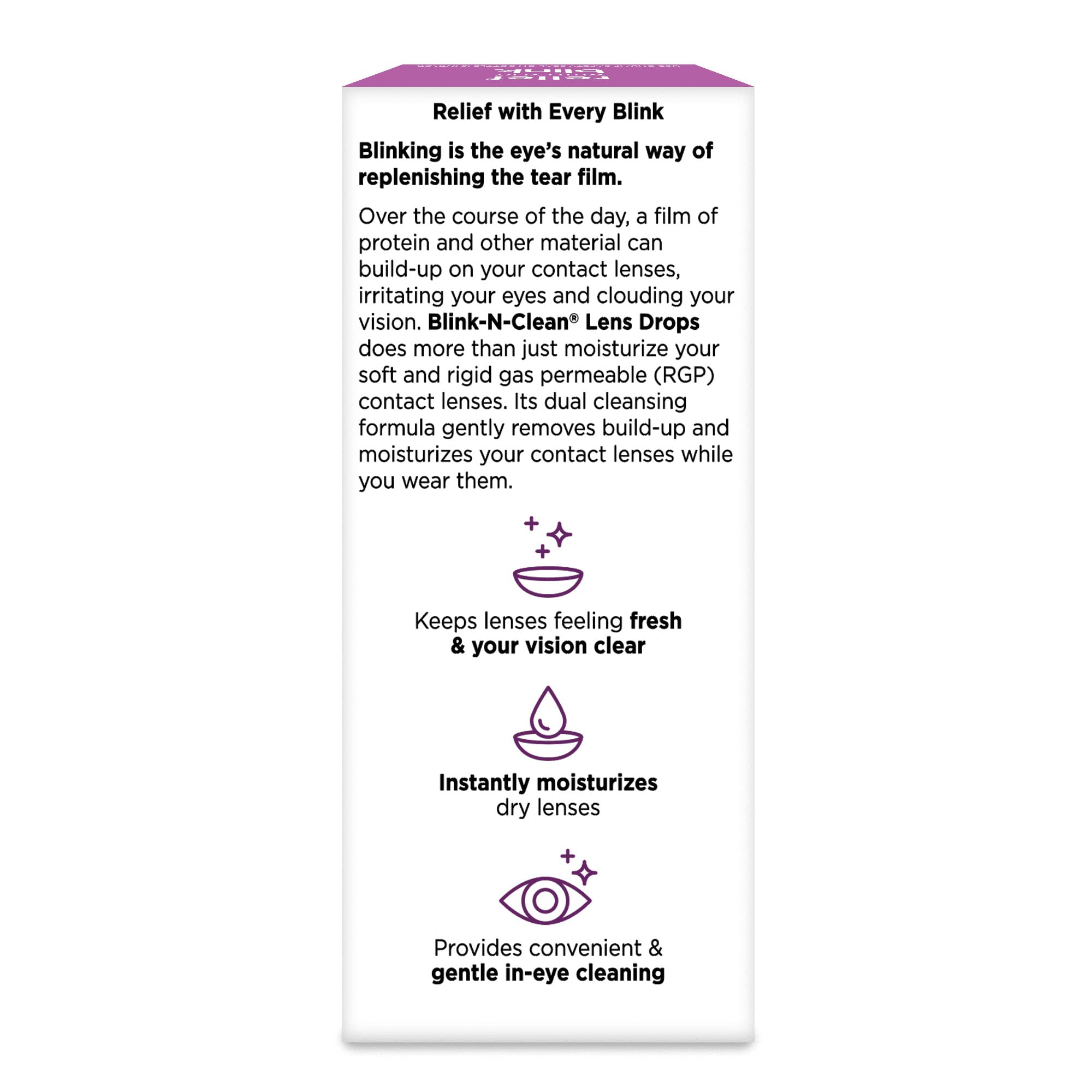 Bausch + Lomb Blink N Clean Dry Contacts Lens Drops – 0.5 fl oz