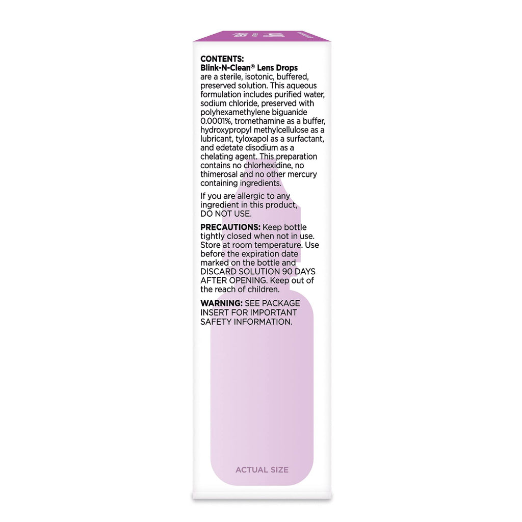 Bausch + Lomb Blink N Clean Dry Contacts Lens Drops – 0.5 fl oz