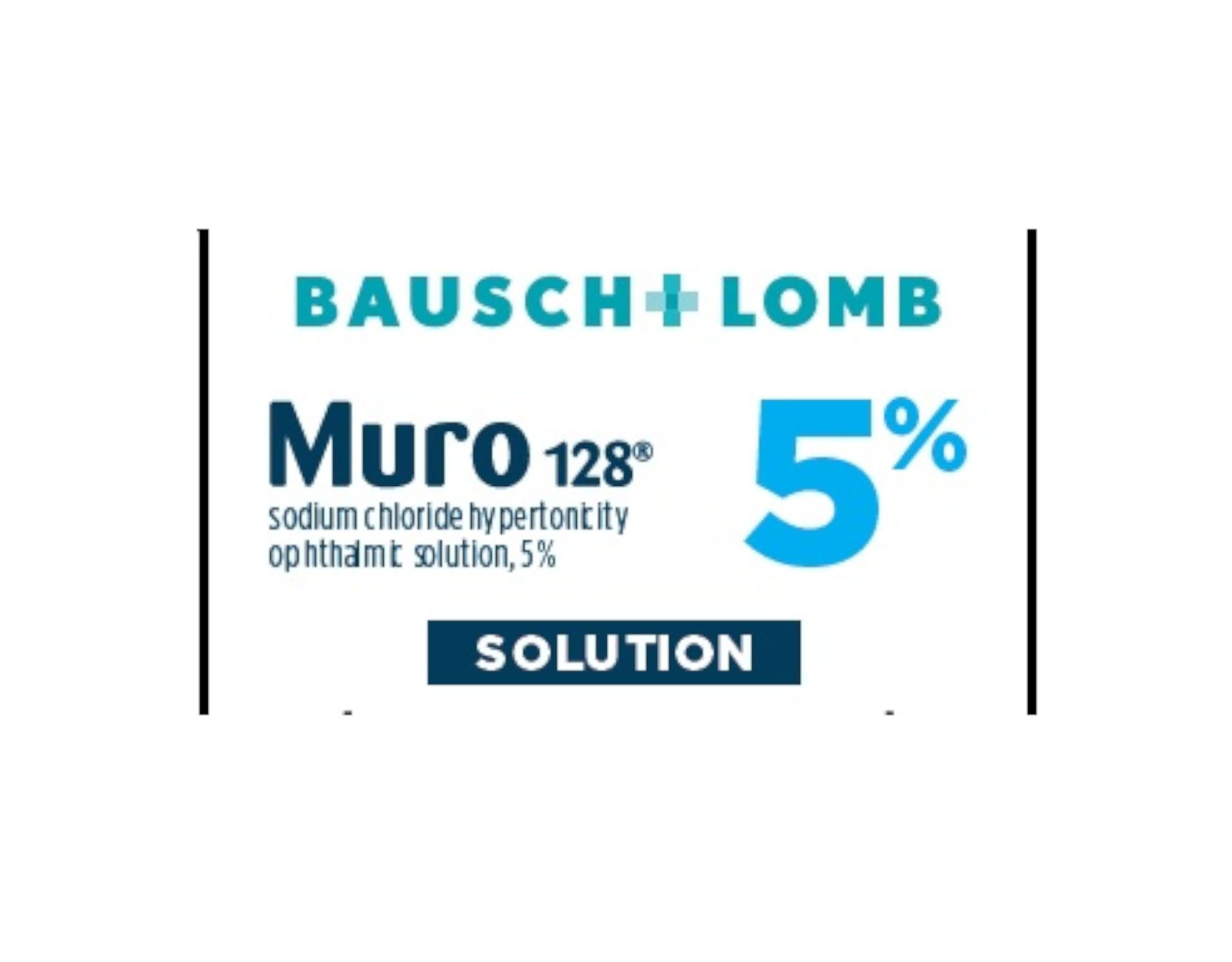 Bausch & Lomb Muro 128 Solution 5% 15 mL (Pack of 2) – Hypertonic Ophthalmic Solution