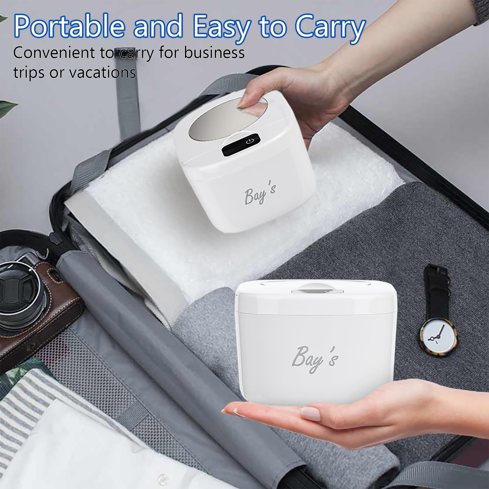 BAYS Ultrasonic Retainer Cleaner 45kHz 230ml – Dentures, Mouth Guards, Jewelry & All Dental Appliances