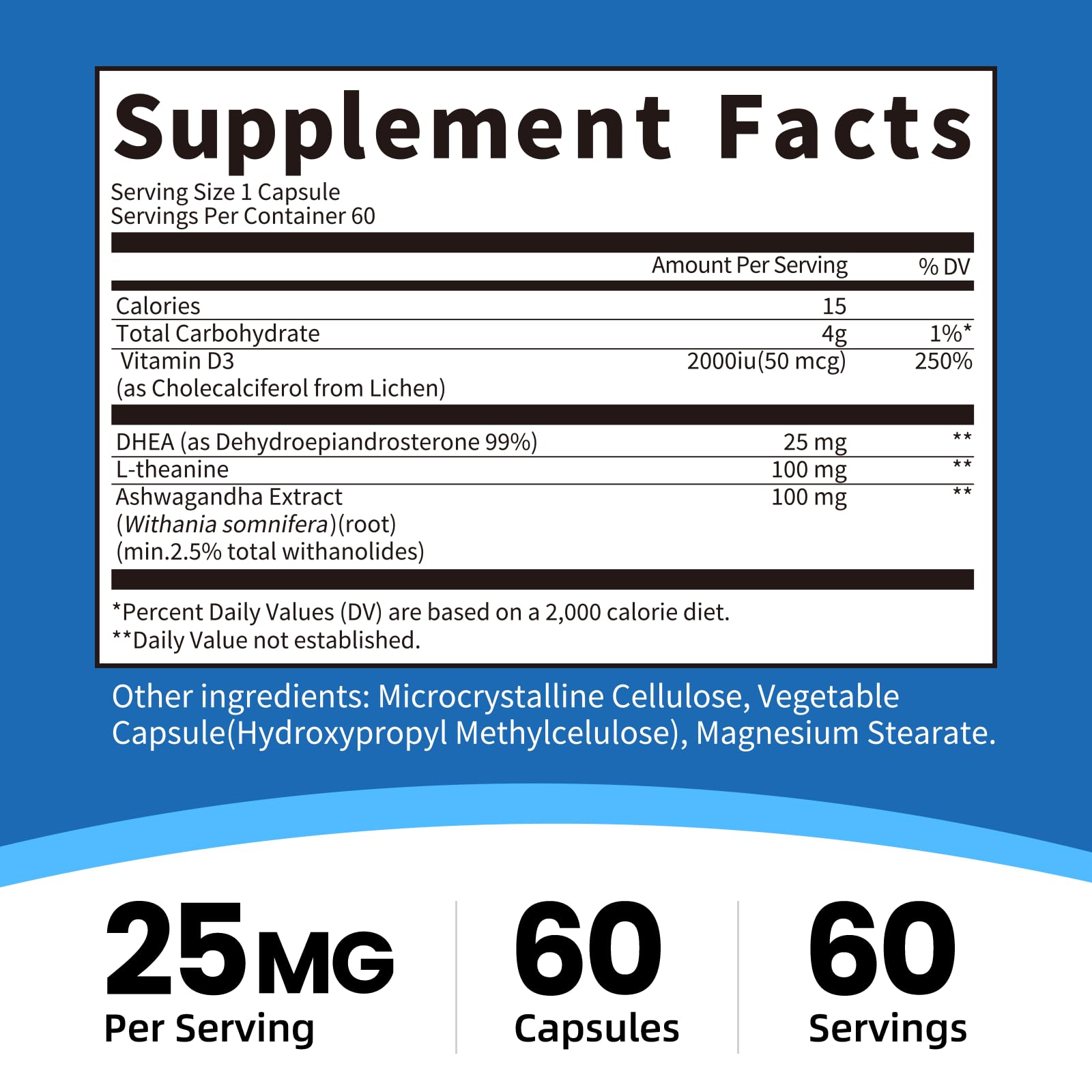 BBEEAAUU DHEA 25mg for Women 40+ and Men – Hormone Balance, Capsule-in-Capsule