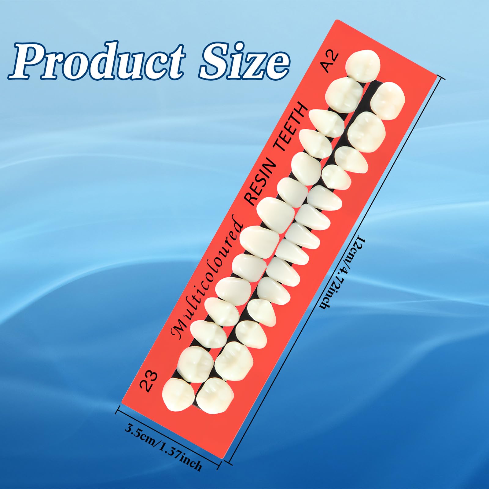 BBTO 6 Sets Acrylic Resin Fake Teeth – Denture Replacement Prop, A2, 168 Pieces