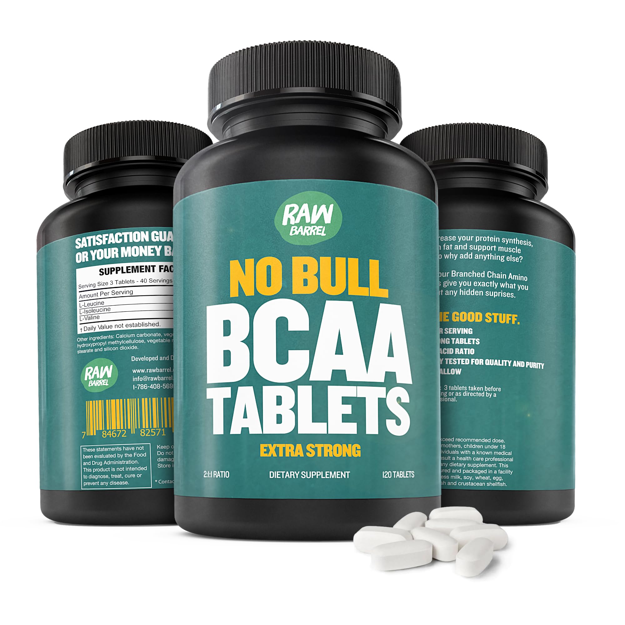 BCAA Tablets 1000 mg – 120 Pills for Muscle Recovery & Energy | Vegan, Non-GMO